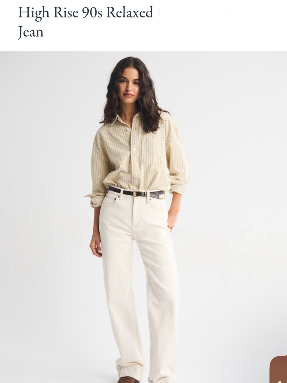 Abercrombie & Fitch Women’s 90s Straight Ultra High Rise Pants - Ecru